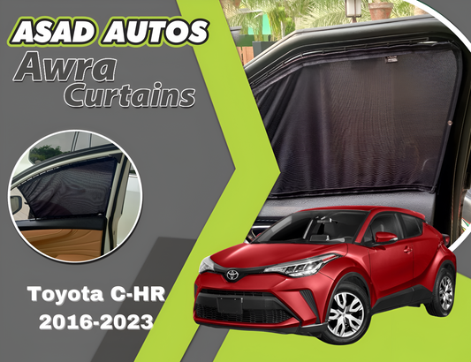 "Awra Curtains for Toyota C-HR (2016-2023) – Premium Custom Fit Privacy Shades with Sun Protection and UV Protection"