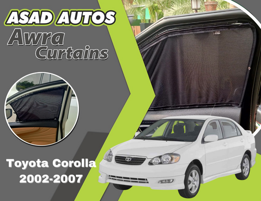 "Awra Curtains for Toyota Corolla (2002-2007) – Custom Fit Privacy Shades for Superior Sun Protection and UV Protection"
