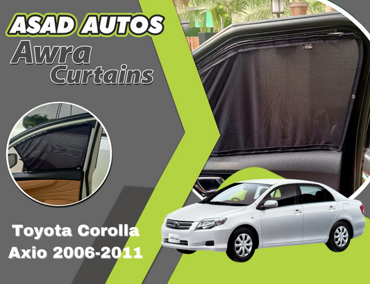 "Awra Curtains for Toyota Corolla Axio (2006-2011) – Premium Custom Fit Privacy Shades with Sun Protection and UV Protection"