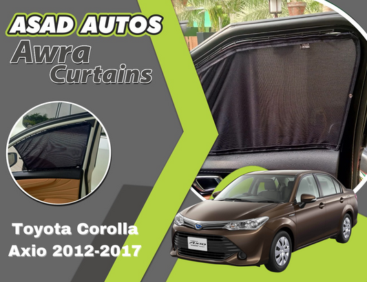 "Awra Curtains for Toyota Corolla Axio (2012-2017) – Premium Custom Fit Privacy Shades with Sun Protection and UV Protection"
