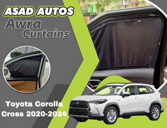 "Awra Curtains for Toyota Corolla Cross (2020-2024) – Custom Fit Premium Privacy Shades with Sun Protection and UV Protection"