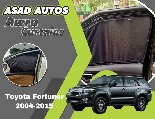 "Awra Curtains for Toyota Fortuner (2004-2015) – Premium Privacy Shades with Superior Sun Protection and UV Block"