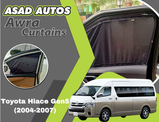 Awra Curtains for Toyota Hiace Gen5 (2004-2007) | Sunshade & Privacy