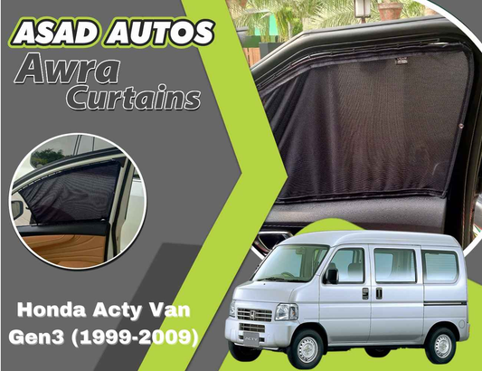 Awra Curtains for Honda Acty Van Gen3 (1999-2009) – Privacy & Sun Protection