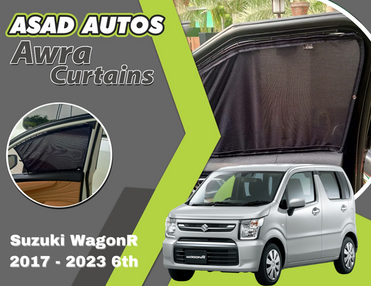 "Awra Window Curtains Sun Shades (Car Pardy) for Suzuki WagonR 2017 - 2023 6th – Premium Sun Protection & Privacy"