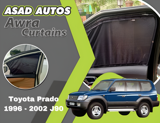 "Awra Window Curtains Sun Shades (Car Pardy) for Toyota Prado J90 (1996-2002) – Premium Privacy and Sun Protection"