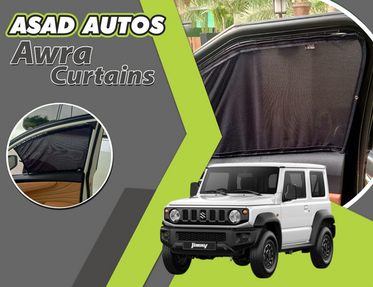 "Awra Window Curtains installed in Suzuki Jimny 2019-2023 (4th Gen)"