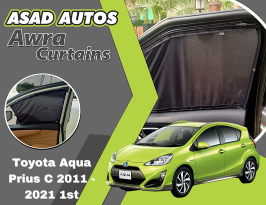 "Awra Window Curtains installed in Toyota Aqua / Prius C (2011-2021)"