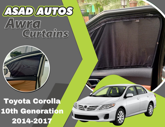 "Awra Window Curtains installed in Toyota Corolla 10th Gen (2014-2017)"