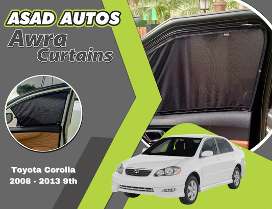 "Awra Window Curtains installed in Toyota Corolla 2008-2013 (9th Gen)"