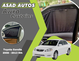 "Awra Window Curtains installed in Toyota Corolla 2008-2013 (9th Gen)"