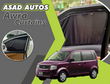 "Awra window curtains installed in Mitsubishi EK Wagon (2006-2013)"