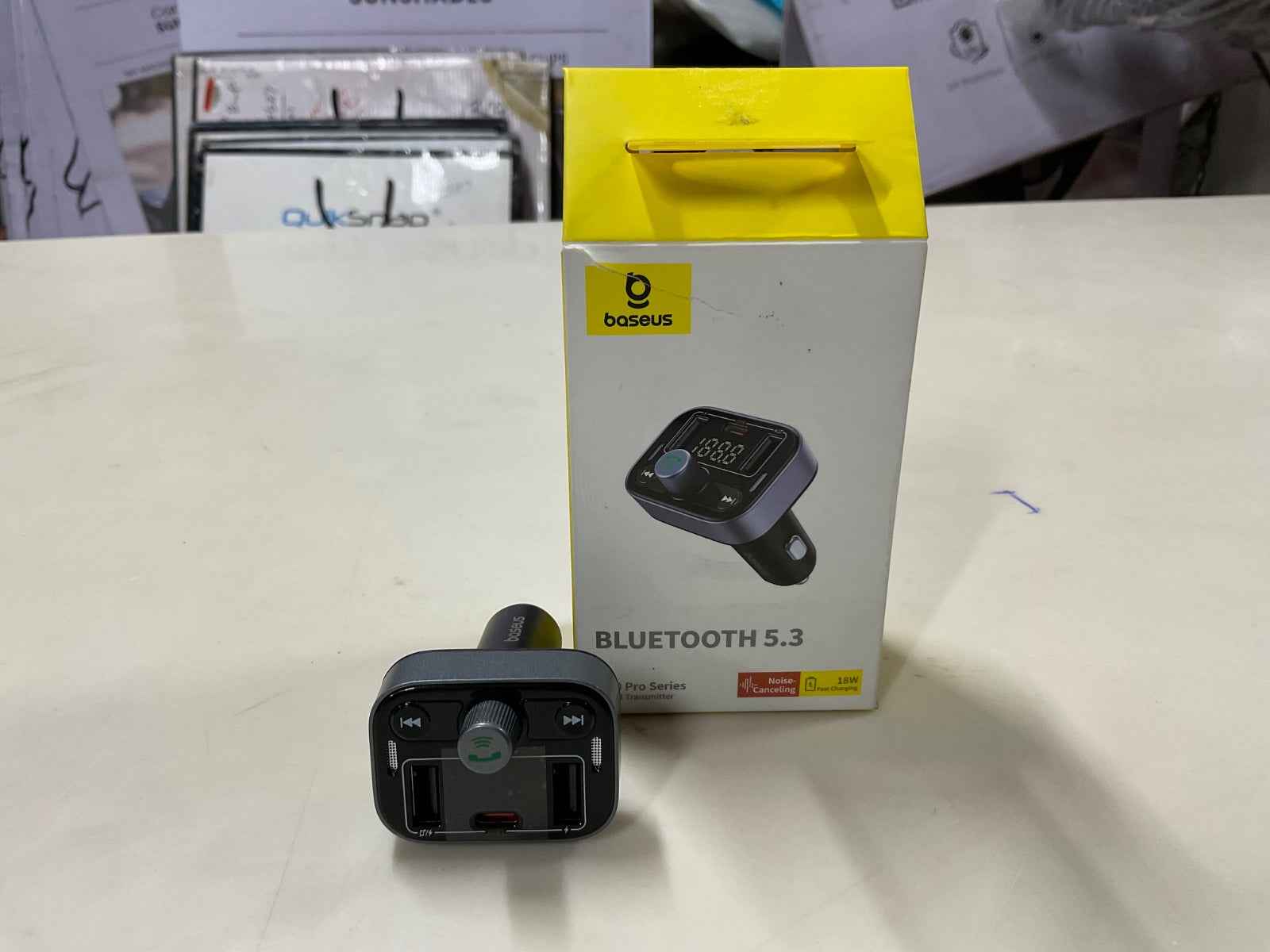 Baseus Bluetooth 5.3 Car Charger | 18W Fast Charging & Wireless Audio