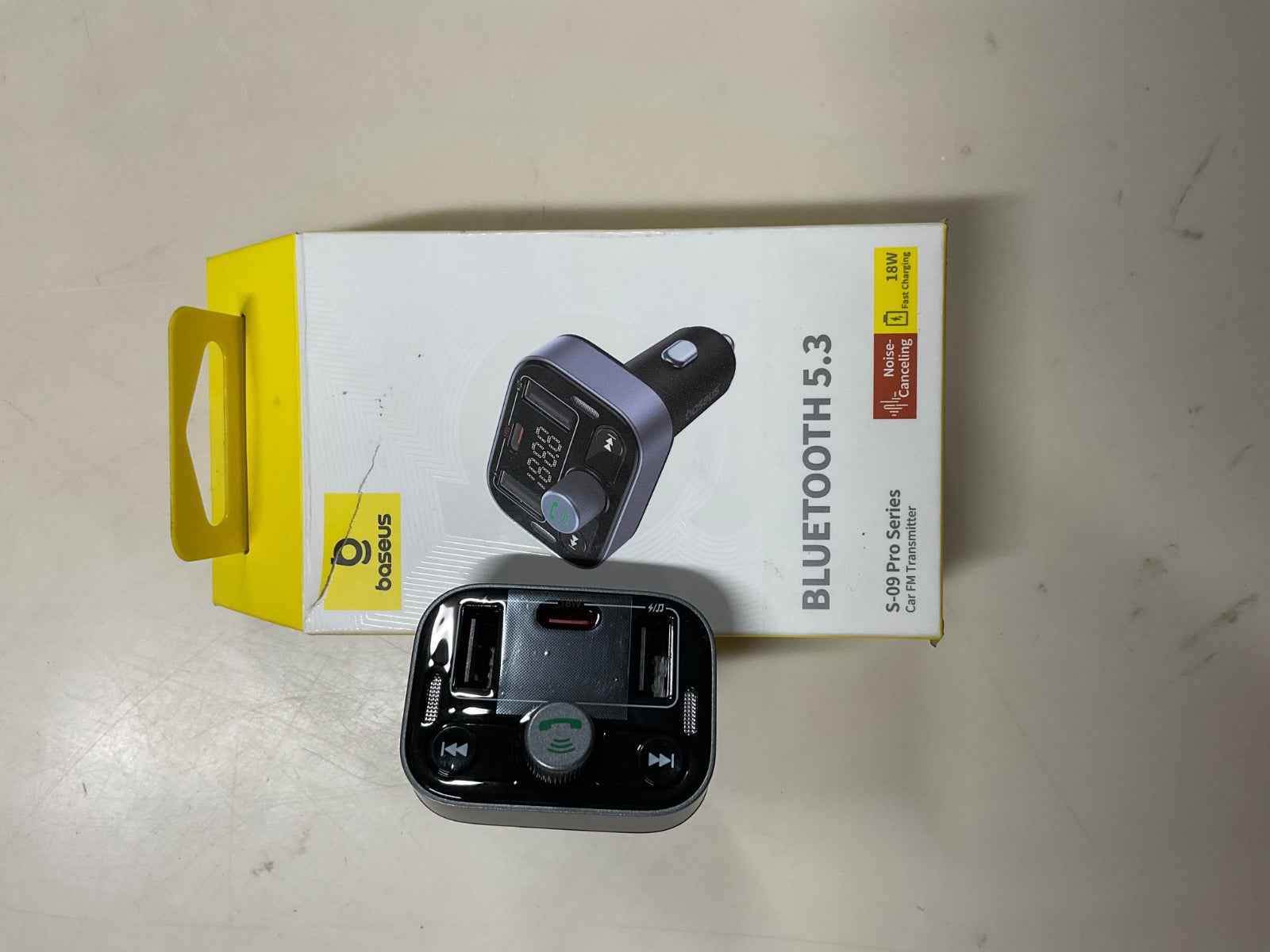 Baseus Bluetooth 5.3 Car Charger | 18W Fast Charging & Wireless Audio
