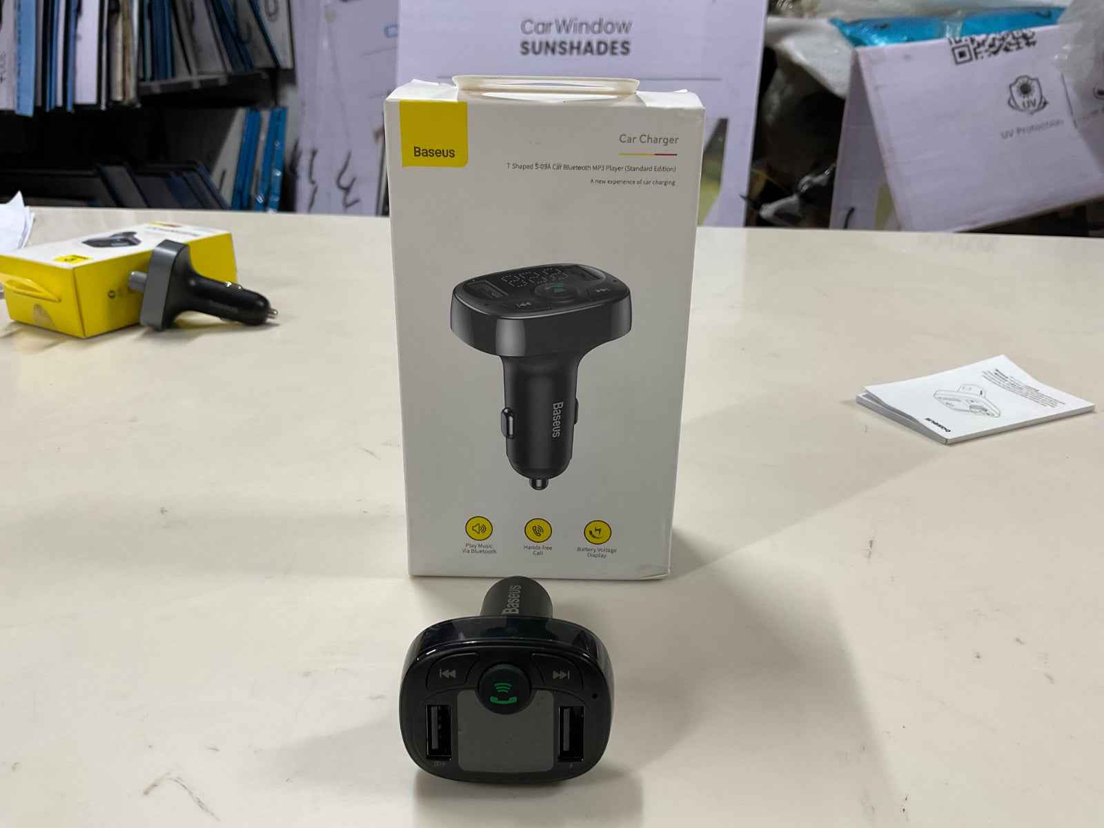Baseus Car Charger with Battery Voltage Display | Dual USB Fast Charging