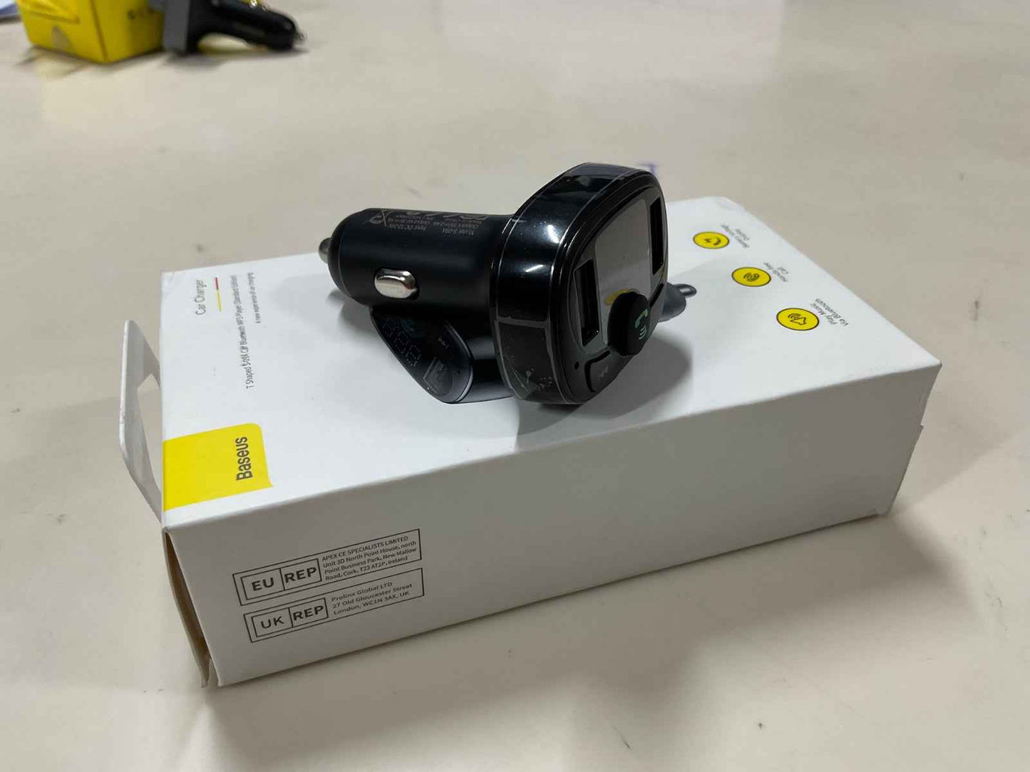 Baseus Car Charger with Battery Voltage Display | Dual USB Fast Charging