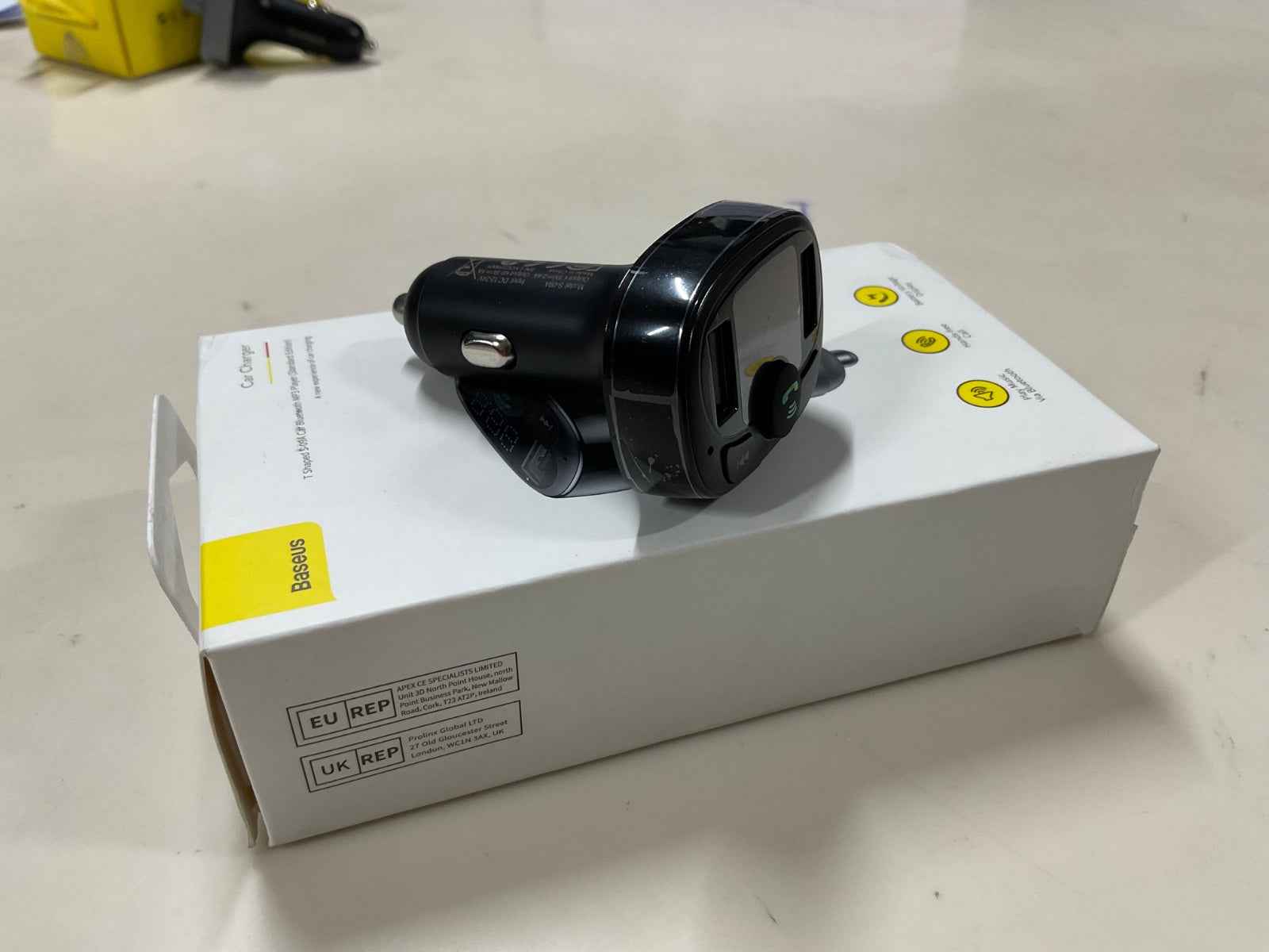 Baseus Car Charger with Battery Voltage Display | Dual USB Fast Charging