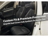 Bespoke Fully Synthetic Seat Covers for Honda Civic 2016-2021, providing a custom fit, premium protection, and stylish design for your car’s interior.
