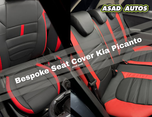 Bespoke Japanese Synthetic Fiber Seat Cover for Kia Picanto 2019-2025 Custom Fit Interior Protection
