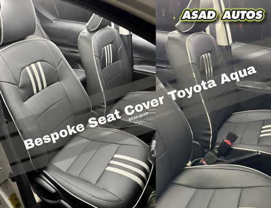 Bespoke Japanese Synthetic Fiber Seat Cover for Toyota Aqua 2010-2025 Custom Fit Interior Protection