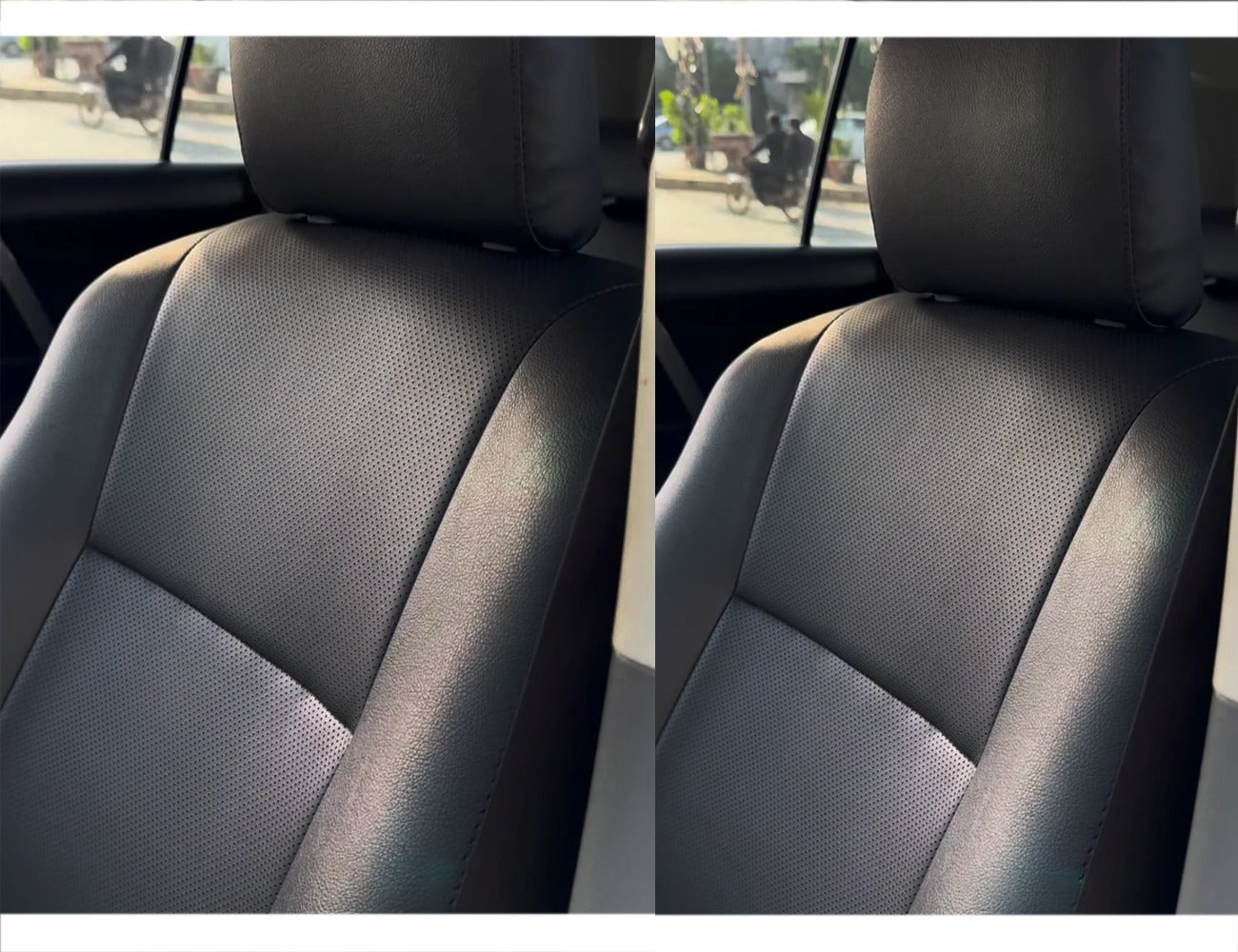 Bespoke Premium Seat Covers made from Japanese fully synthetic fabric with 90% heat resistance, custom-fit for superior protection and comfort.