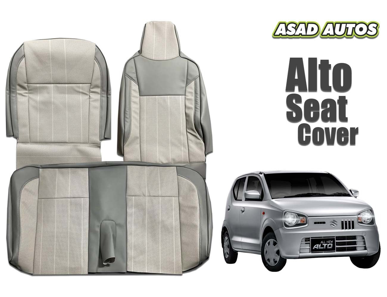 Bespoke Seat Covers - Japanese Synthetic Fiber for Suzuki Alto 2014-2021 - Stylish and Durable