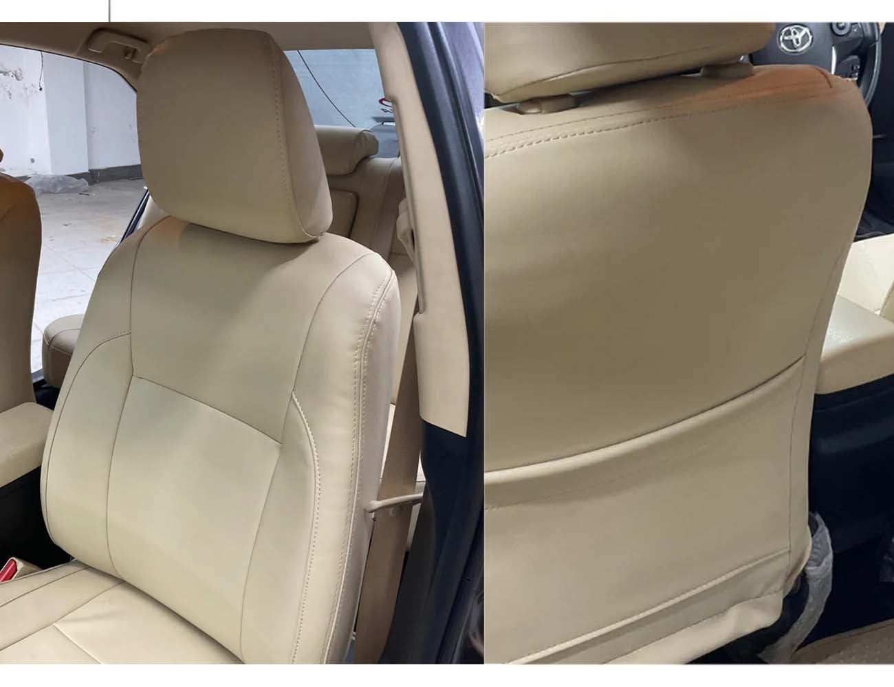 Bespoke Seat Covers made from Japanese fully synthetic heat-resistant fabric, offering custom fit, premium protection, and long-lasting comfort for your car’s interior.