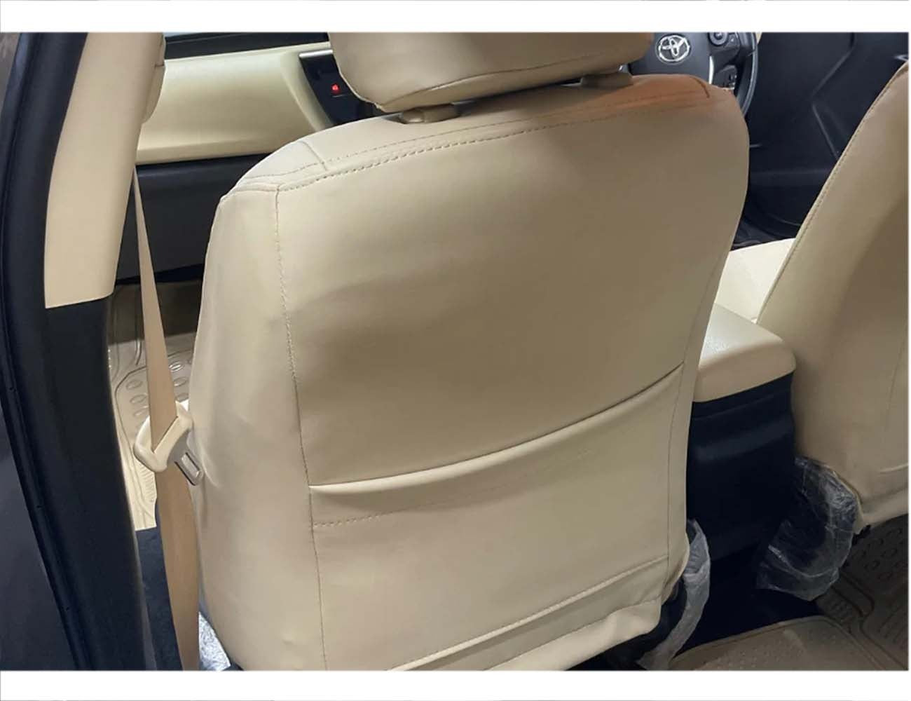 Bespoke Seat Covers made from Japanese fully synthetic heat-resistant fabric, offering custom fit, premium protection, and long-lasting comfort for your car’s interior.