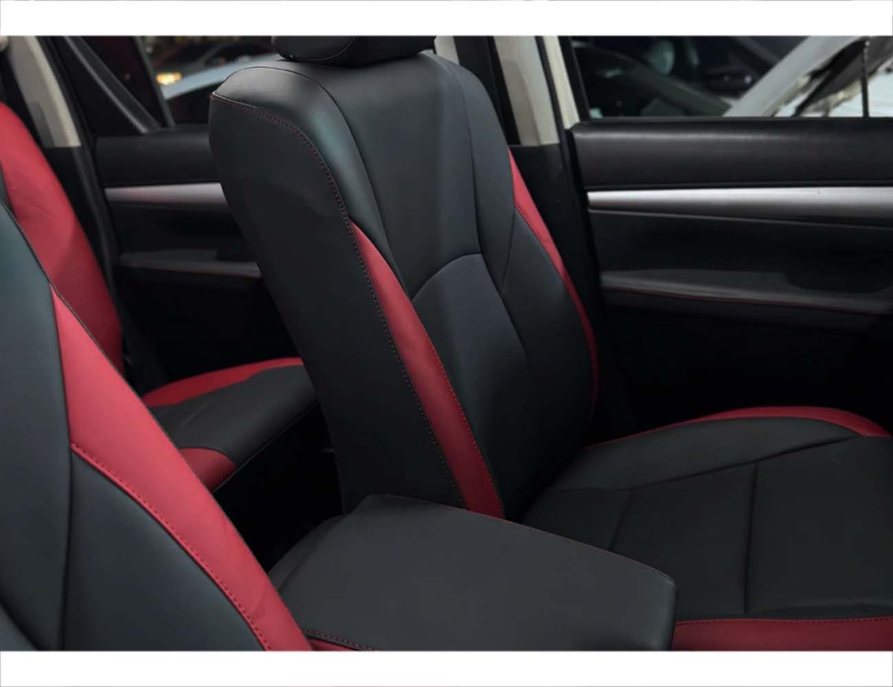 Bespoke car seat covers designed for Toyota Hilux Revo, offering custom fit, premium protection, and enhanced comfort for the vehicle's interior.