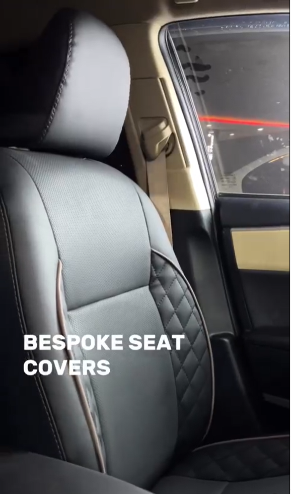Bespoke seat cover for Toyota Corolla X providing custom fit, premium protection, and a stylish upgrade.