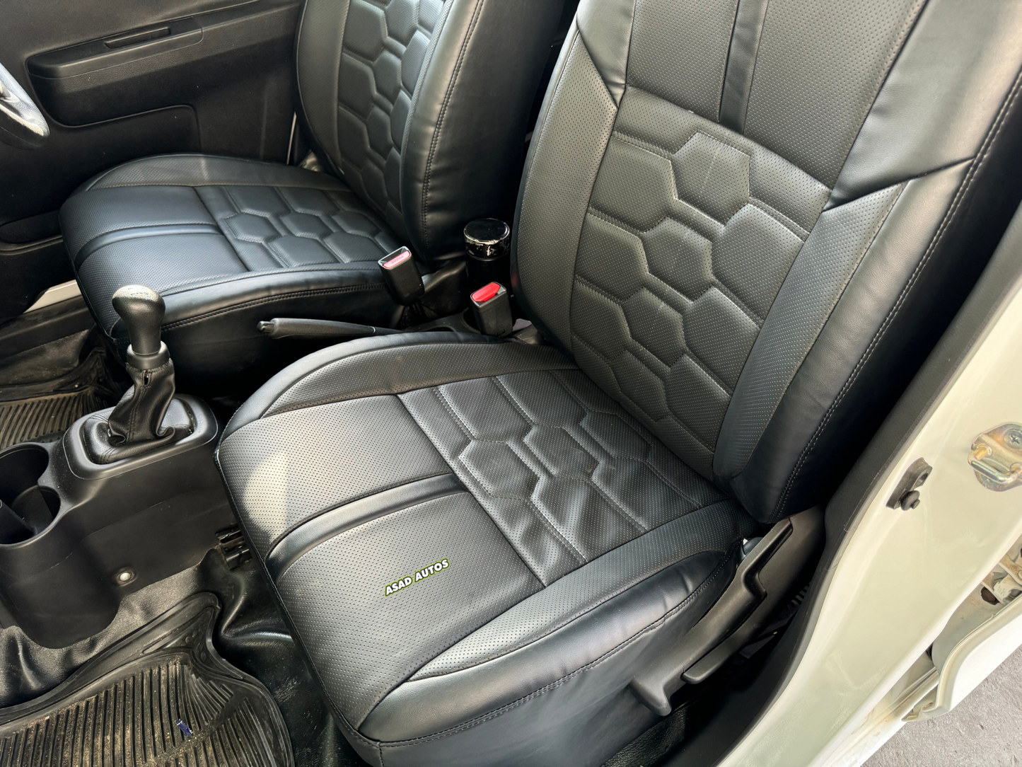 Bespoke seat covers made from Japanese synthetic fiber for Suzuki Alto 2014-2025, offering luxury and protection for your vehicle's interior.