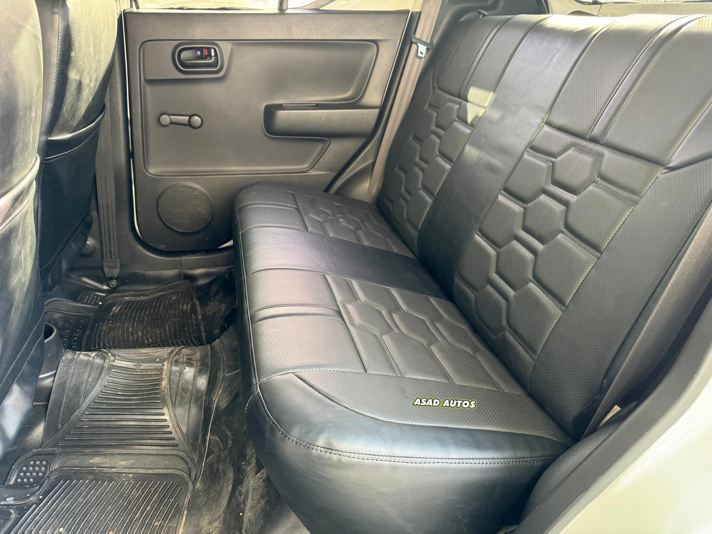 Bespoke seat covers made from Japanese synthetic fiber for Suzuki Alto 2014-2025, offering luxury and protection for your vehicle's interior.