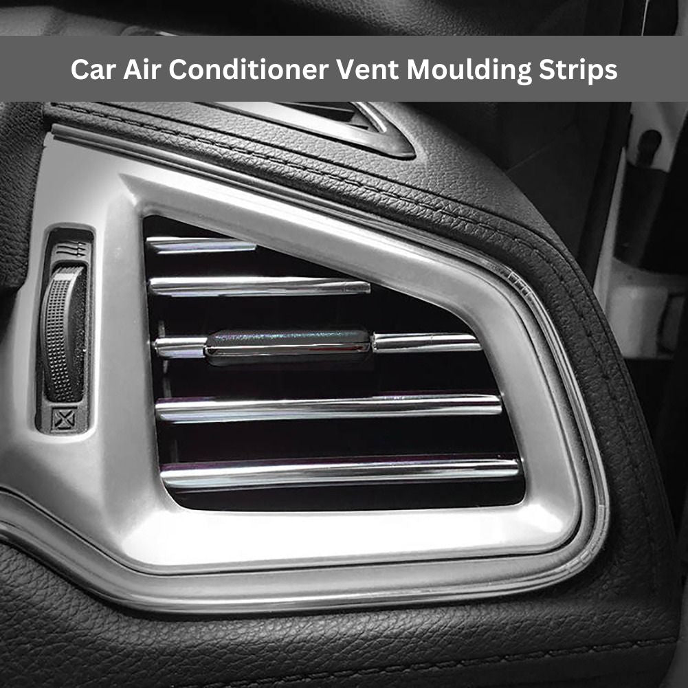 10Pcs Universal Silver U-Shape Car Air Conditioner Vent Moulding Strips
