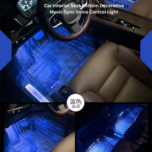Car Interior Seat Bottom Decorative Music Sync Voice Control Light