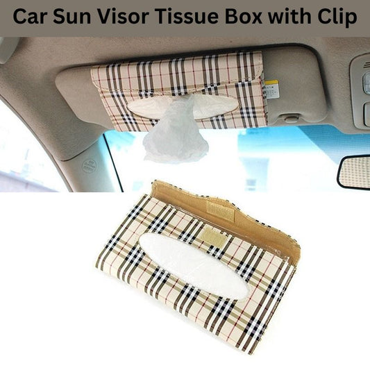 Car Sun Visor Tissue Box with Clip