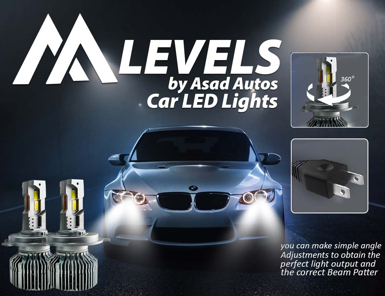 "Car LED Lights 500W – Bright, Energy-Efficient, and Durable Automotive Lighting Solution #levelsbyasadautos"