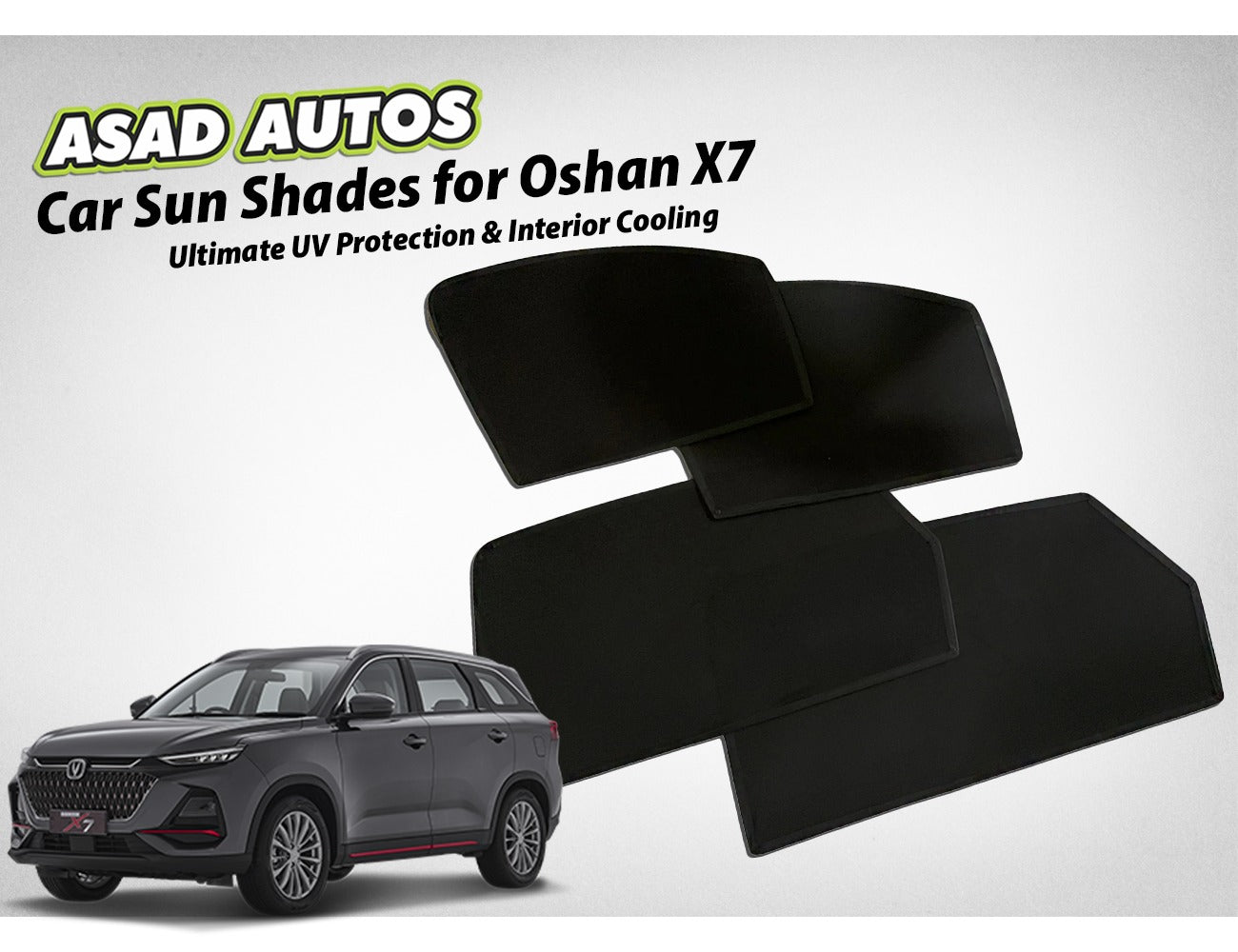 Car Sun Shades for Changan Oshan X7, providing UV protection, heat reduction, and enhanced comfort for your vehicle's interior.