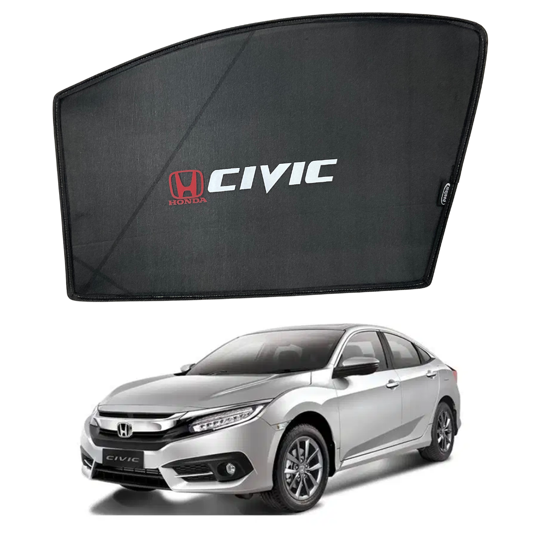 Car Sun Shades for Honda Civic 2016-2021, featuring custom fit, UV protection, and heat reduction for interior comfort and durability.