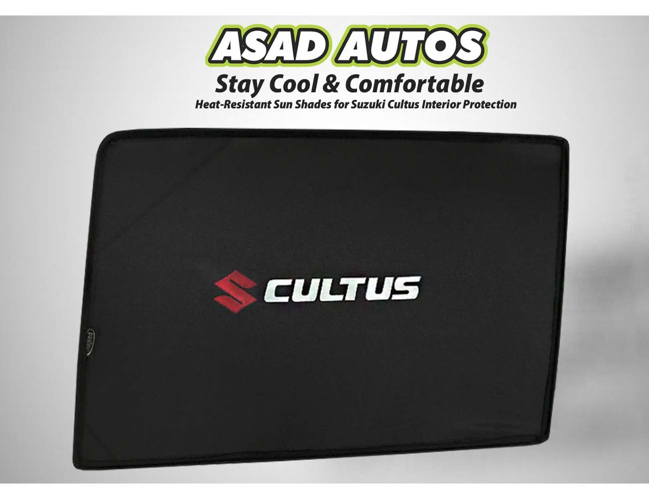 Car sun shades for Suzuki New Cultus, offering UV and heat protection for your vehicle's interior.