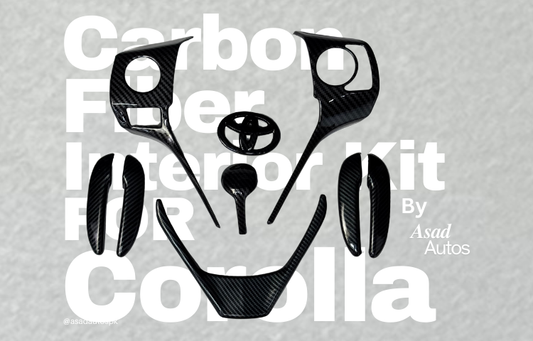 Carbon Fiber Interior Kit For Toyota Corolla 2014–2026, Toyota Corolla Carbon Dashboard Trim