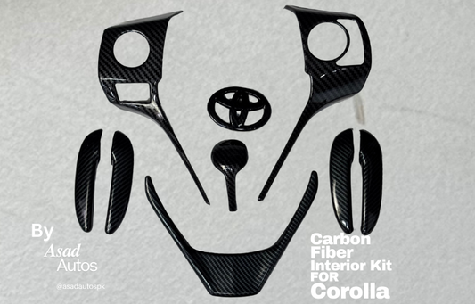 Carbon Fiber Interior Kit For Toyota Corolla 2014–2026, Toyota Corolla Carbon Dashboard Trim