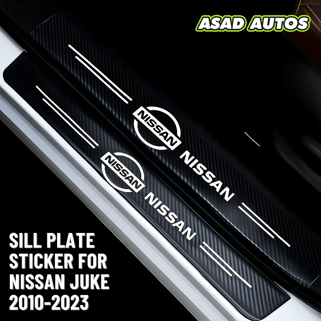 Carbon Fiber Sill Plate Stickers for Nissan Juke 2010–2023 – Sleek Entry Protection in Style
