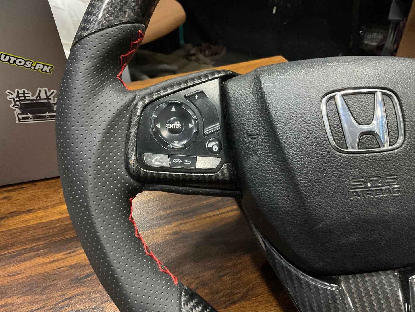 Carbon Fiber Steering Wheel for Honda Civic (2016–2021)