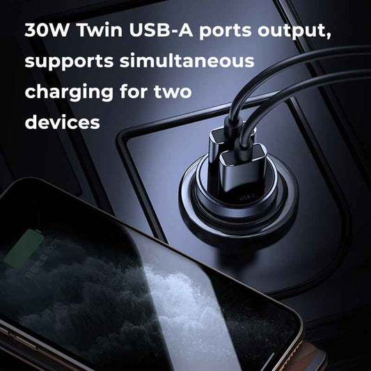 Joyroom Dual-Port Ultra Fast Car Charger 30w