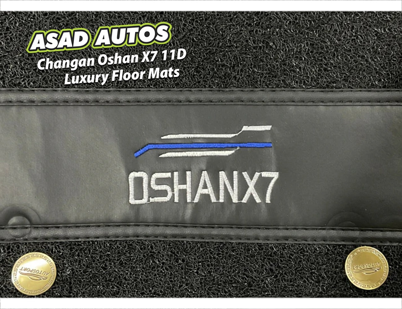 Changan Oshan X7 11D Luxury Floor Mats, custom fit, offering superior protection and comfort with a premium design and all-weather durability.