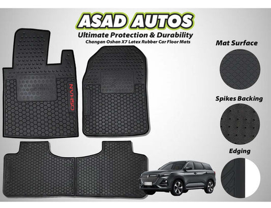 Changan Oshan X7 Latex Rubber Car Floor Mats, offering durable, custom fit protection and easy maintenance for your car’s interior.