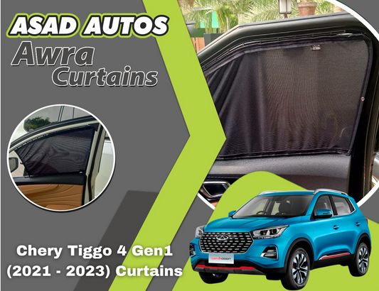 Chery Tiggo 4 Gen1 (2021–2023) Custom-Fit Car Curtains – UV Protection and Privacy