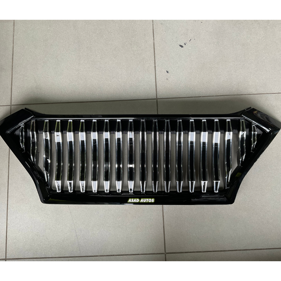 Chrome Front Bumper Grill for Hyundai Tucson 2020-2024, enhancing vehicle style with a sleek chrome finish and durable construction.