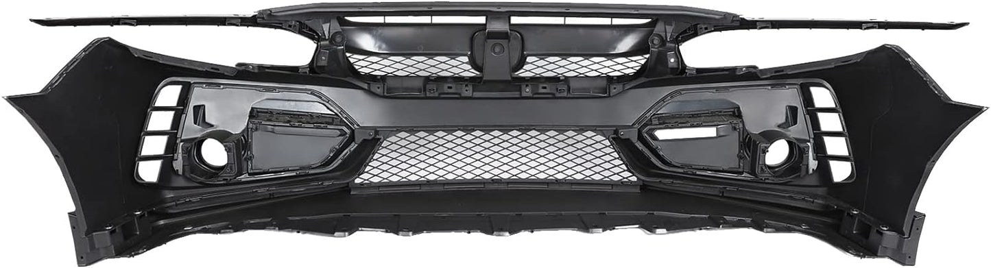 Complete Type R Style Conversion Kit for Honda Civic 2016-2021 in ABS plastic (Non-Painted), including front bumper, rear bumper, and side skirts.