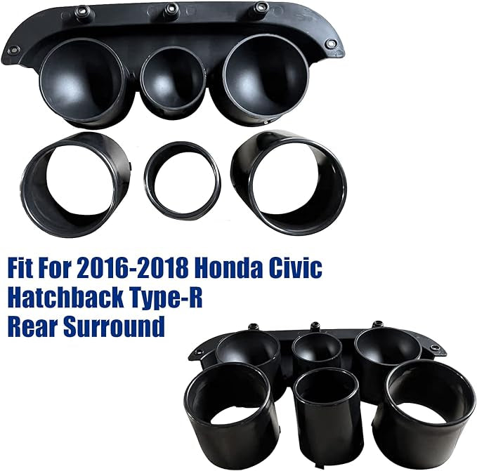 Complete Type R Style Conversion Kit for Honda Civic 2016-2021 in ABS plastic (Non-Painted), including front bumper, rear bumper, and side skirts.